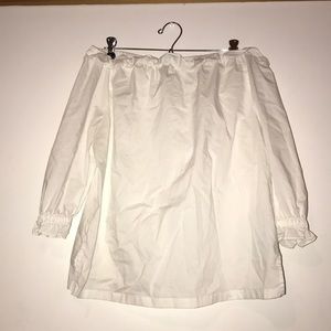 White off the shoulder shirt